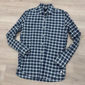 J.Crew men’s Ludlow collared button down plaid green blue medium